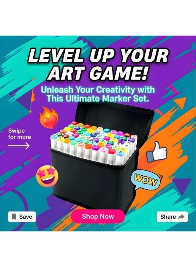 Double-ended markers, 40 pieces, assorted colors - Image 4